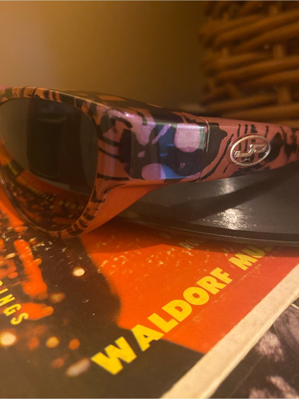 💜 🕶️ John Paul purple and Black lava Patterned Sunglasses 🕶️ 💜
